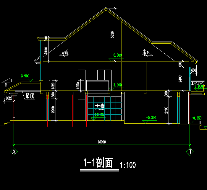 單棟小別墅CAD建筑圖