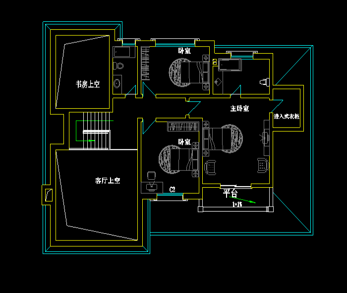 小型住宅樓室內(nèi)設(shè)計(jì)CAD圖紙