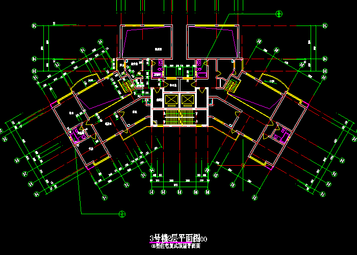 高樓房屋設(shè)計(jì)施工平面圖