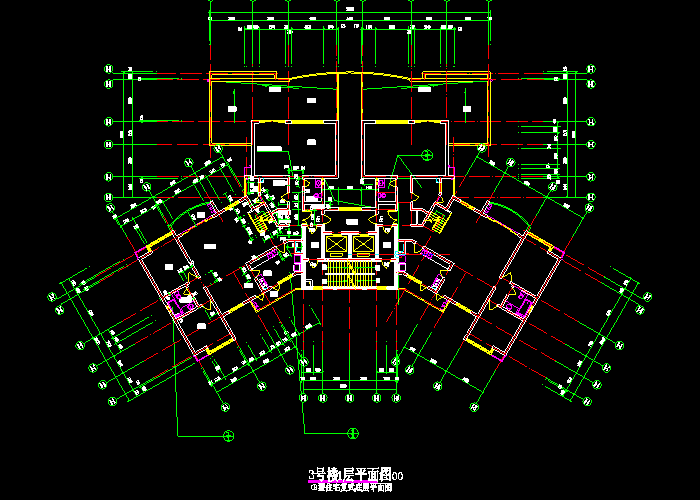 高樓房屋設(shè)計(jì)施工平面圖