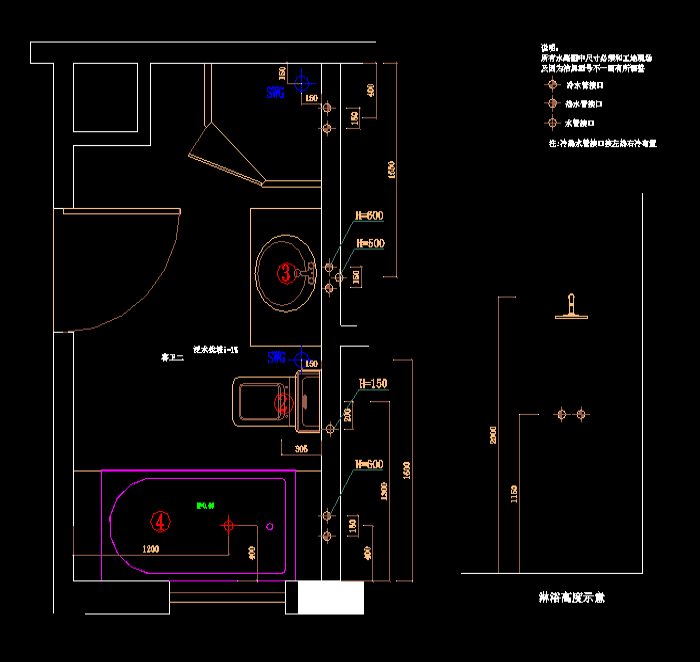 農(nóng)村新型別墅建筑CAD施工圖
