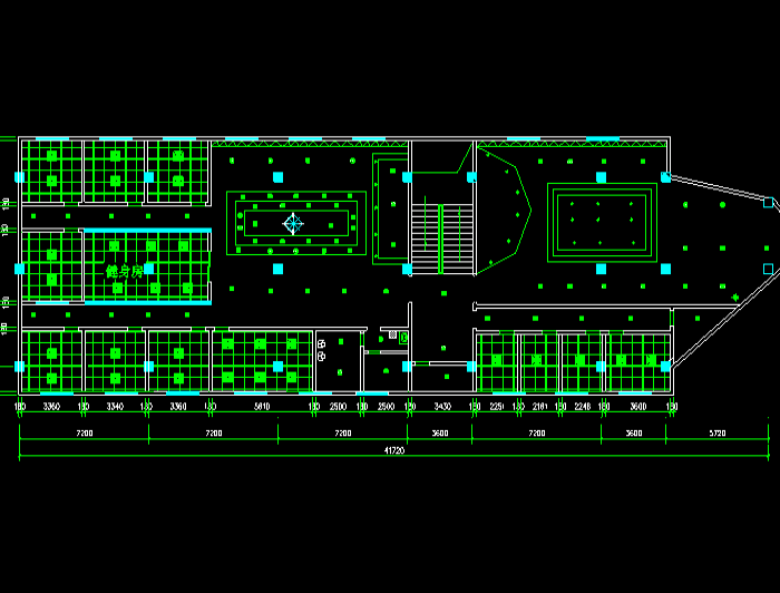 休閑中心娛樂(lè)設(shè)施建筑施工圖