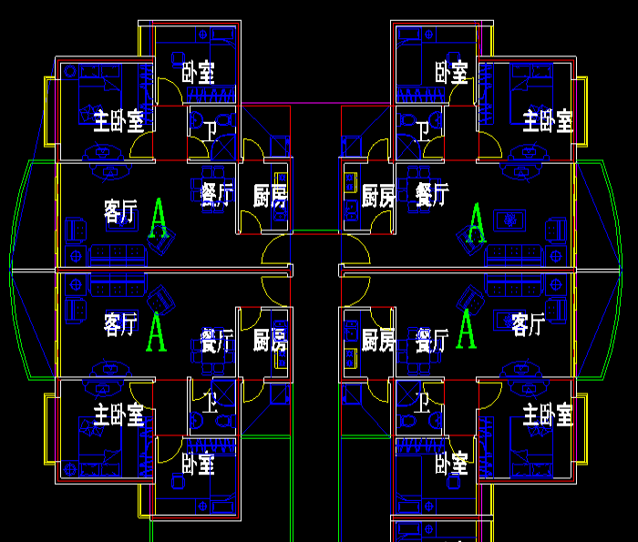 多戶房屋室內(nèi)裝修設(shè)計(jì)圖