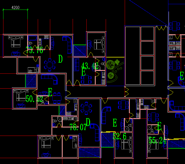 多戶房屋室內(nèi)裝修設(shè)計(jì)圖