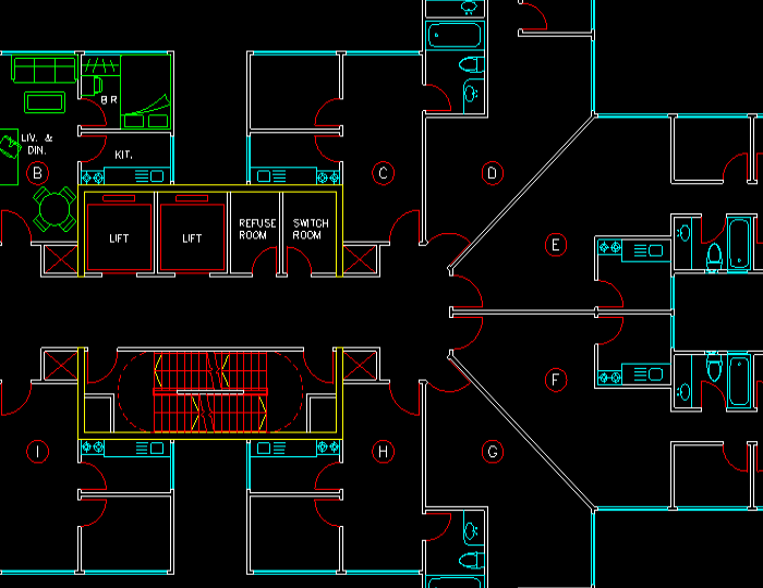 多戶房屋室內(nèi)裝修設(shè)計(jì)圖