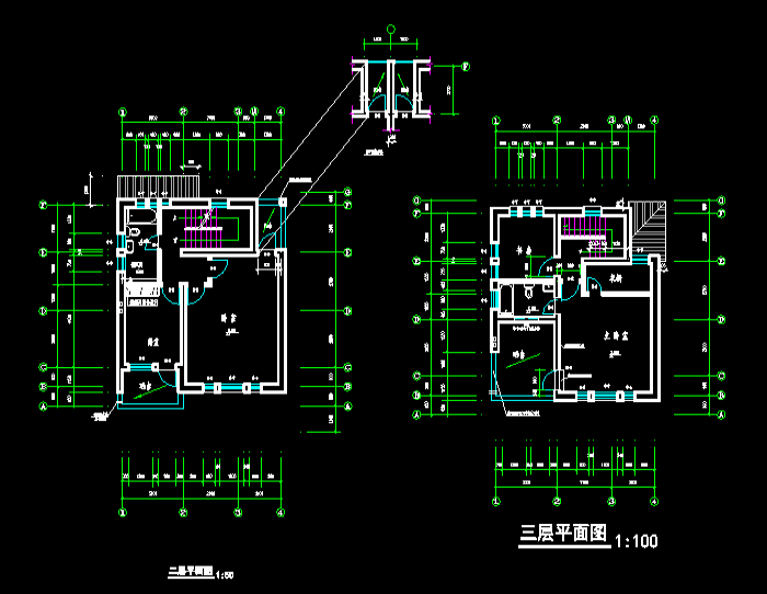 CAD別墅建筑施工圖圖紙素材