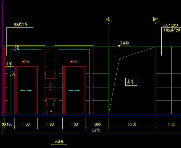 電梯樓梯間走道設(shè)計(jì)圖