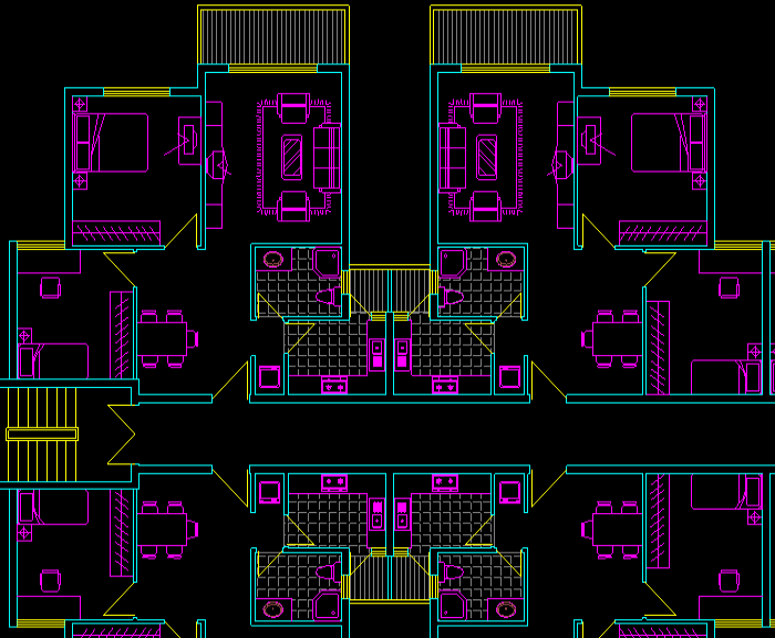 多戶房屋室內(nèi)裝修設(shè)計(jì)圖